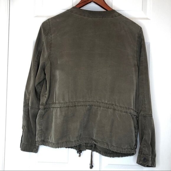 Ricki’s Women’s Utility/ Cargo Jacket drawstring in Large in olive and grey (2) - Picture 6 of 8